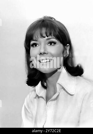 Diana Rigg. Portrait de l'actrice anglaise, Dame Enid Diana Elizabeth Rigg (1938- 2020), photo publicitaire, 1973 Banque D'Images