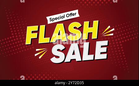 Flash Sale Design - Special Offer Design - Mega Sale Design Illustration de Vecteur