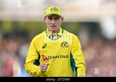 Londres, Royaume-Uni. 27 septembre 2024. Marnus LABUSCHAGNE de l'Australie lors de la troisième Metro Bank One Day International England v Australia à Lords, Londres, Royaume-Uni, 27 septembre 2024 (photo par Mark Dunn/News images) à Londres, Royaume-Uni le 27/09/2024. (Photo de Mark Dunn/News images/SIPA USA) crédit : SIPA USA/Alamy Live News Banque D'Images