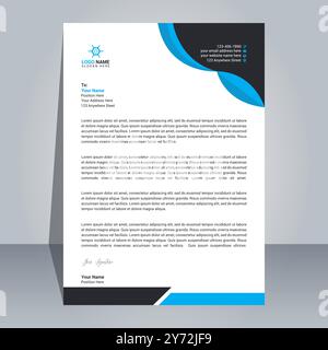 Modèle de conception de papier à en-tête Illustration de Vecteur