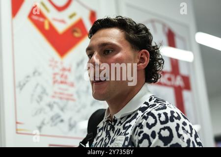 Eccles, Royaume-Uni. 27 septembre 2024. Lachlan Lam de Leigh Leopards arrive lors du play-off de Betfred Super League Eliminator 1 Salford Red Devils v Leigh Leopards au Salford Community Stadium, Eccles, Royaume-Uni, le 27 septembre 2024 (photo par Mark Cosgrove/News images) à Eccles, Royaume-Uni le 27/09/2024. (Photo de Mark Cosgrove/News images/SIPA USA) crédit : SIPA USA/Alamy Live News Banque D'Images