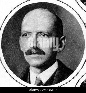 Le professeur Charles Thomson Rees Wilson, de l'Université de Cambridge, qui a partagé le prix Nobel de physique 1927 avec le professeur Arthur Compton, de Chicago, en reconnaissance de sa méthode d'observation des particules électifiées. 24 janvier 1925 Banque D'Images