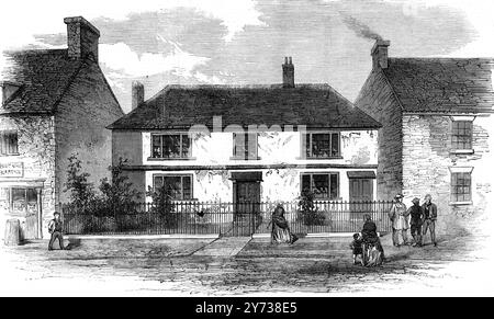 Les cas d'empoisonnement à Rugeley , Staffordshire - résidence de William Palmer , en procès pour les meurtres de John Cook et Anne Palmer 24 mai 1856 Banque D'Images