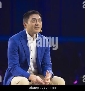 Turin, Italie. 26 septembre 2024. Alfred Lin, associé chez Sequoia Capital, est invité de l’Italian Tech week 2024 Banque D'Images