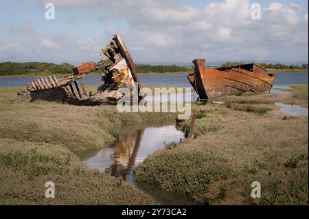 Les épaves du navire Fleetwood Marsh Banque D'Images