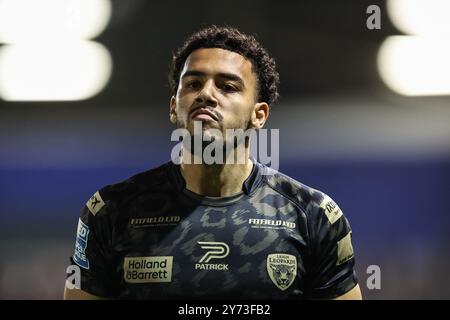 Eccles, Royaume-Uni. 27 septembre 2024. Darnell McIntosh de Leigh Leopards lors du play-off de Betfred Super League Eliminator 1 Salford Red Devils v Leigh Leopards au Salford Community Stadium, Eccles, Royaume-Uni, 27 septembre 2024 (photo par Mark Cosgrove/News images) à Eccles, Royaume-Uni le 27/09/2024. (Photo de Mark Cosgrove/News images/SIPA USA) crédit : SIPA USA/Alamy Live News Banque D'Images