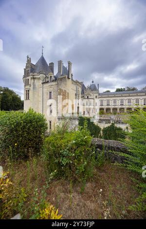 Château de Breze (Château de Breze), site du patrimoine mondial de l'UNESCO, pays de la Loire, France Banque D'Images