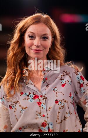 Cologne, Allemagne. 27 septembre 2024. Marleen Lohse, actrice, se tient dans les studios WDR dans le quartier de Bocklemünd après le talk-show 'Kölner Treff'. Crédit : Rolf Vennenbernd/dpa/Alamy Live News Banque D'Images