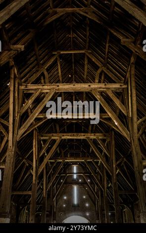 La grange médiévale de la dîme à Great Coxwell, Oxfordshire Banque D'Images