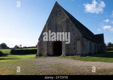 La grange médiévale de la dîme à Great Coxwell, Oxfordshire Banque D'Images