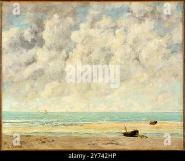 La mer calme. Gustave Courbet. 1869. Banque D'Images