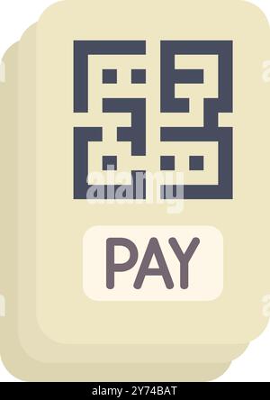 Pile de cartes affichant un code qr pour effectuer un paiement sans contact à l'aide d'un smartphone Illustration de Vecteur