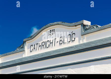 Façade du bâtiment Gathright sur Railroad Avenue, Morgan City, Louisiane, États-Unis Banque D'Images