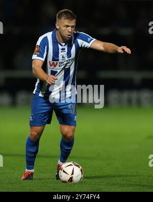 Nicky Featherstone de Hartlepool United en action lors du match de la Ligue nationale de Vanarama entre Hartlepool United et Rochdale au Victoria Park, Hartlepool, le mardi 24 septembre 2024. (Photo : Mark Fletcher | mi News) crédit : MI News & Sport /Alamy Live News Banque D'Images