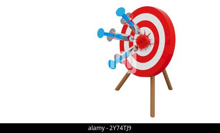 Recherche et découverte des médicaments, illustration conceptuelle. Banque D'Images