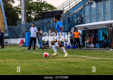 Match entre Corinthians et Marília, valable pour le Championnat Paulista féminin 2024, qui s'est tenu au stade Bento de Abreu Sampaio Vidal, connu sous le nom de Abreuzão, à Marília, SP Banque D'Images