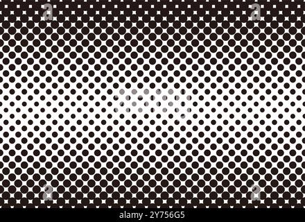 Vecteur Seamless monochrome texture demi-ton isolé sur Un fond blanc. Répétable horizontalement. Illustration de Vecteur