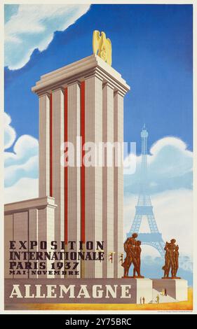 Allemagne exposition internationale Paris de Leo Bothas (1898-1972). Affiche publiée en 1937 en Allemagne. Banque D'Images