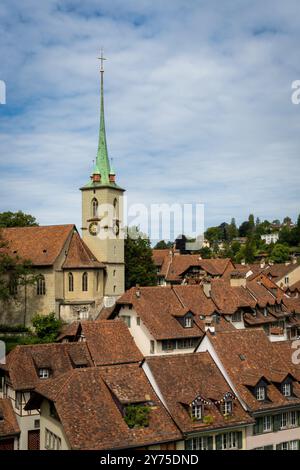 Close up de Nydegg Église dans la vieille ville de Berne, la capitale de la suisse. Banque D'Images