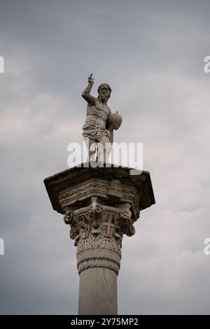 Colonne du Christ Rédempteur Colonna del redentore sur la Piazza dei Signori à Vicence, Italie Banque D'Images