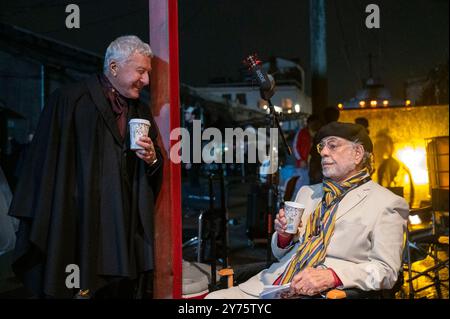 DUSTIN HOFFMAN et FRANCIS FORD COPPOLA dans MEGALOPOLIS (2024), réalisé par FRANCIS FORD COPPOLA. Crédit : AMERICAN ZOETROPE / album Banque D'Images