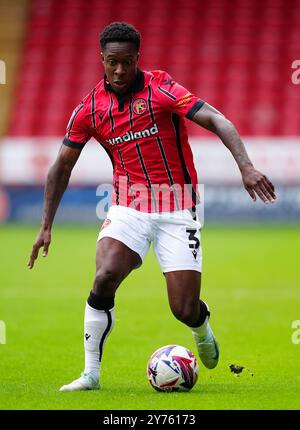 Walsall's Liam Gordon lors du match de Sky Bet League Two au Poundland Bescot Stadium, Walsall. Date de la photo : samedi 28 septembre 2024. Banque D'Images