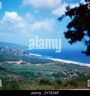 An der Ostküste von Barbados, um 1985. Banque D'Images
