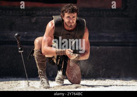 PAUL MESCAL dans GLADIATOR II (2024), réalisé par RIDLEY SCOTT. Crédit : PARAMOUNT PICTURES / album Banque D'Images