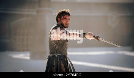 PAUL MESCAL dans GLADIATOR II (2024), réalisé par RIDLEY SCOTT. Crédit : PARAMOUNT PICTURES / album Banque D'Images