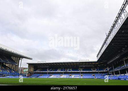Liverpool, Royaume-Uni. 28 septembre 2024. Vue générale de Goodison Park avant le match de premier League Everton vs Crystal Palace au Goodison Park, Liverpool, Royaume-Uni, 28 septembre 2024 (photo de Cody Froggatt/News images) à Liverpool, Royaume-Uni, le 28/09/2024. (Photo de Cody Froggatt/News images/Sipa USA) crédit : Sipa USA/Alamy Live News Banque D'Images