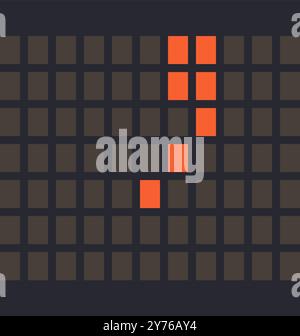 Lettre symbole apostrophe LED couleur orange et un fond sombre, illustration vectorielle Illustration de Vecteur