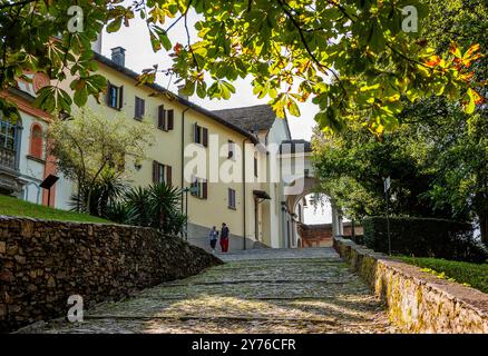 Italie Piémont Orta Sacré Mont d'Orta - L'église Banque D'Images