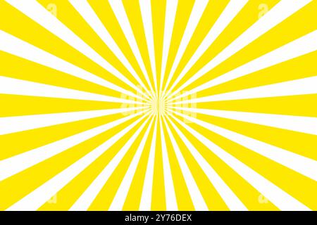 Fond jaune de motif Sunburst, illustration vectorielle Illustration de Vecteur