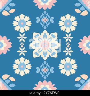 Motif traditionnel palestinien de broderie dans un modèle sans couture, conception d'illustration vectorielle Illustration de Vecteur