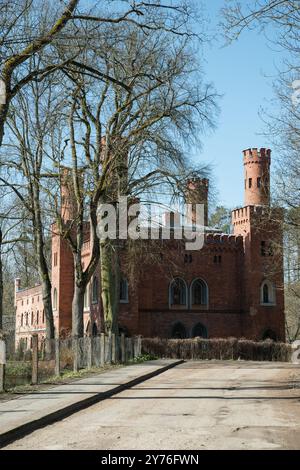 Palais à Sorkwity, dans le comté de Mrągowo, dans la voïvodie Warmian-Masurian, dans le nord de la Pologne Banque D'Images