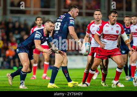 Hull, Royaume-Uni. 20 septembre 2024. Betfred Superleague : Hull KR contre Leeds Rhinos. Crédit Paul Whitehurst/PBW Media/Alamy Live News Banque D'Images