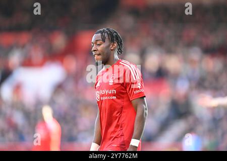 Nottingham, Royaume-Uni. 28 septembre 2024. Anthony ELANGA de Nottingham Forrest lors du match de premier League Nottingham Forest vs Fulham au City Ground, Nottingham, Royaume-Uni, le 28 septembre 2024 (photo par Mark Dunn/News images) à Nottingham, Royaume-Uni le 28/09/2024. (Photo de Mark Dunn/News images/SIPA USA) crédit : SIPA USA/Alamy Live News Banque D'Images