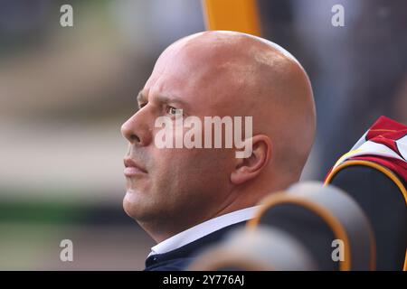 Wolverhampton, Royaume-Uni. 28 septembre 2024. Arne Slot de Liverpool lors du match Wolverhampton Wanderers FC contre Liverpool FC English premier League au Molineux Stadium, Wolverhampton, Angleterre, Royaume-Uni le 28 septembre 2024 Credit : Every second Media/Alamy Live News Banque D'Images