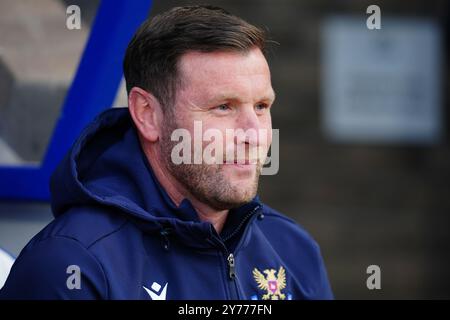 L'entraîneur par intérim de St Johnstone, Andy Kirk, avant le William Hill Premiership match à McDiarmid Park, Perth. Date de la photo : samedi 28 septembre 2024. Banque D'Images