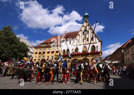 Amberg, Mittelalter, Mittelalterfest, Ritter, Prinzessin, Feier, Altstadt, Oberpfalz, Bayern, Allemagne, Die große Fürstenhochzeit à Amberg ! Banque D'Images