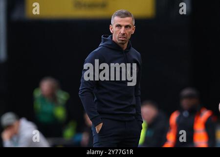 Wolverhampton, Royaume-Uni. 28 septembre 2024. Gary O'Neil des Wolverhampton Wanderers lors du match de Wolverhampton Wanderers FC contre Liverpool FC English premier League au Molineux Stadium, Wolverhampton, Angleterre, Royaume-Uni le 28 septembre 2024 Credit : Every second Media/Alamy Live News Banque D'Images