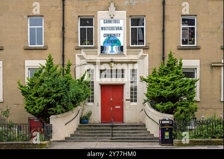 Entrée au Garnethill Multicultural Centre, Rose Street, Glasgow, Écosse, Royaume-Uni, Europe Banque D'Images