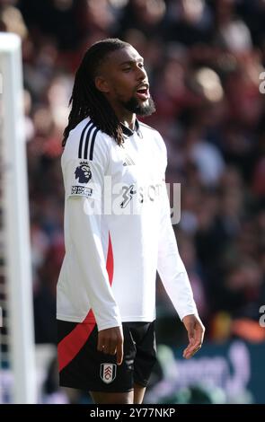 The City Ground, Nottingham, Royaume-Uni. 28 septembre 2024. Premier League Football, Nottingham Forest versus Fulham ; Alex Iwobi de Fulham Credit : action plus Sports/Alamy Live News Banque D'Images