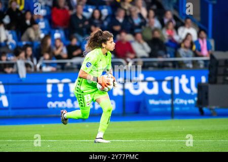 Coruña, Espagne. 28 septembre 2024. Football féminin en première division. RC Deportivo Abanca vs Athletic Club Bilbao. Stade Riazor. Ines Pereira crédit : Ismael Miján/Alamy Live News Banque D'Images