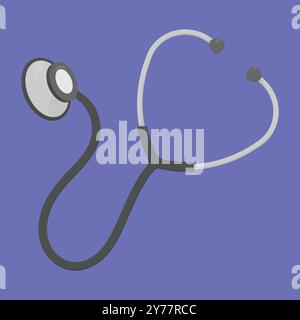 Vecteur d'icône de stéthoscope. vecteur d'illustration de stéthoscope de docteur. icône d'article médical Illustration de Vecteur