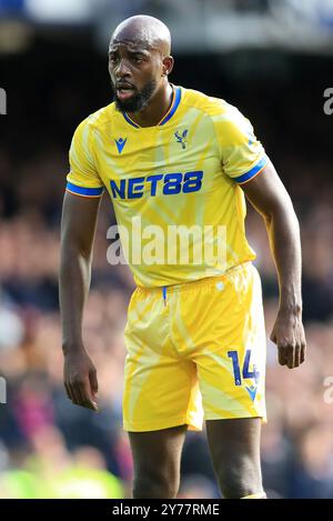 Goodison Park, Liverpool, Royaume-Uni. 28 septembre 2024. Premier League Football, Everton versus Crystal Palace ; Jean-Philippe Mateta de Crystal Palace crédit : action plus Sports/Alamy Live News Banque D'Images