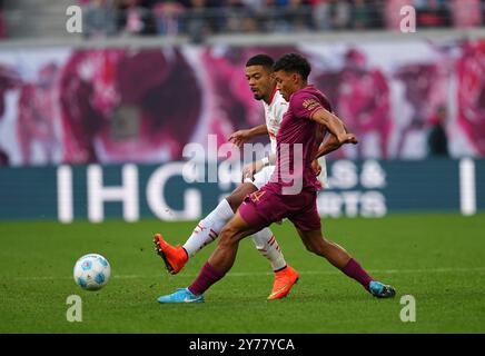 Red Bull Arena, Leipzig, Allemagne. 28 septembre 2024. Benjamin Henrichs de Leipzig lors d'un 1. Match de Bundesliga, RB Leipzig vs Augsburg, au Red Bull Arena, Leipzig, Allemagne. Ulrik Pedersen/CSM/Alamy Live News Banque D'Images