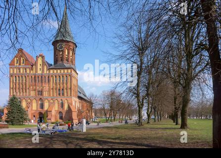 Cathédrale de Kaliningrad, cathédrale de la mère de Dieu et Saint Adalbert, gothique brique, Kaliningrad, Russie, 6 avril 2019, Europe Banque D'Images