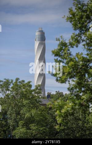 Tour d'essai TK-Elevator, tour d'essai pour systèmes d'ascenseurs, Rottweil, Bade-Wuerttemberg Allemagne Banque D'Images