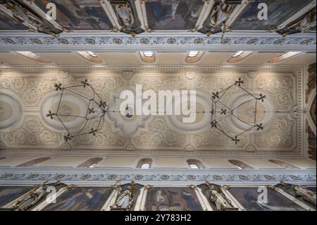 Plafond voûté dans le ministre de notre-Dame, Villingen-Schwenningen, Bade-Wuerttemberg, Allemagne, Europe Banque D'Images